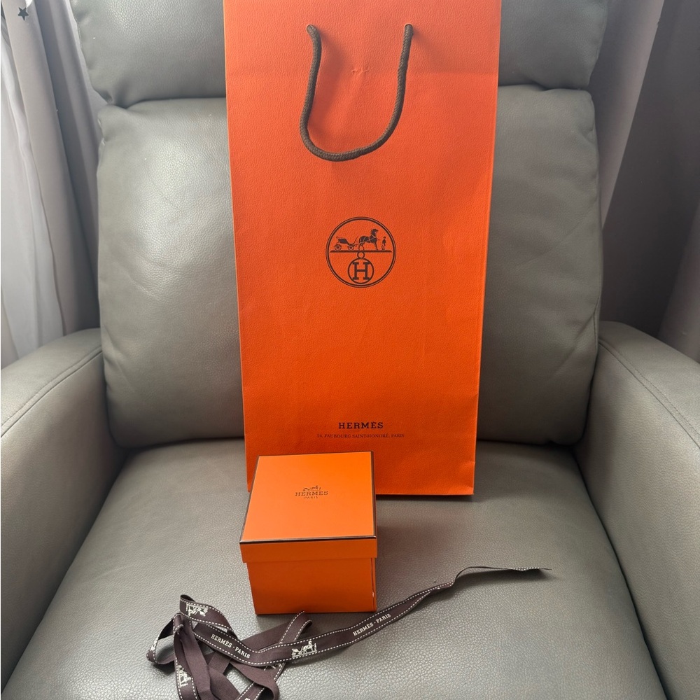 Hermès Gray Box with Ribbon